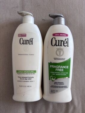 Curél Fragrance Free Daily Moisture and dermatologist fragrance free lotions